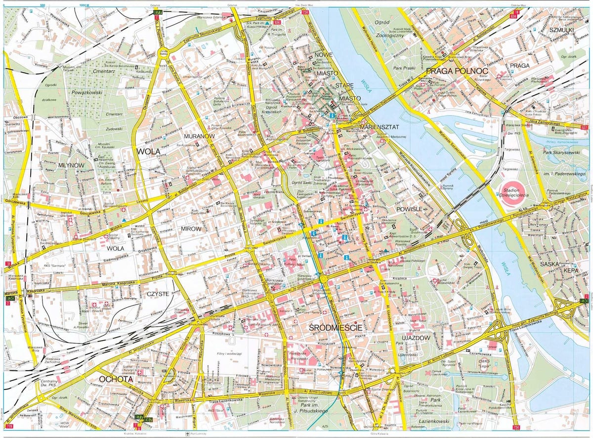 Warszawa på kartan