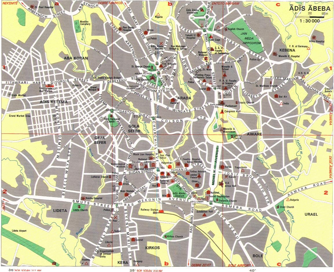 Karta över Warszawa och sevärdheter