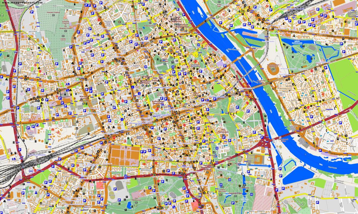 Karta över Warszawa offline 