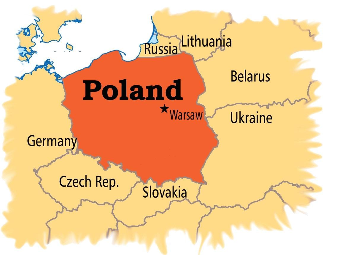 Warszawa på kartan