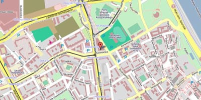 Karta över gamla stan i Warszawa polen