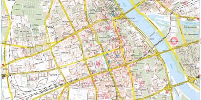 Warszawa på kartan