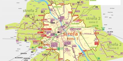 Karta över Warszawa buss 