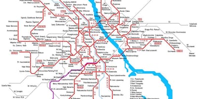 Warszawa tåg karta